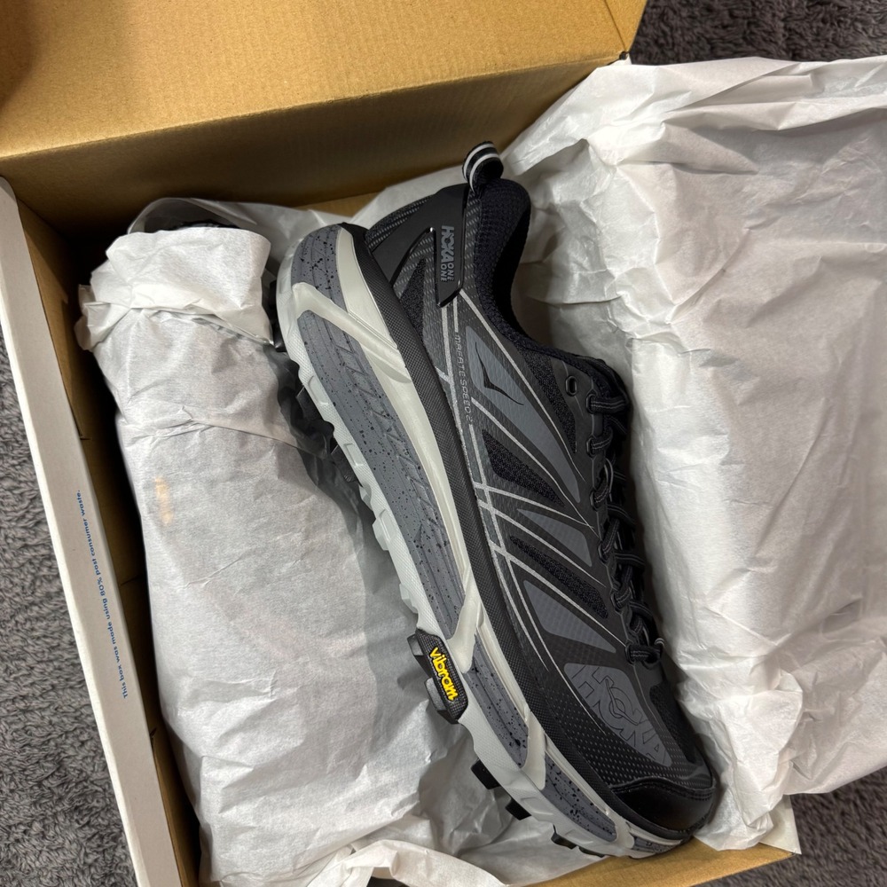 Hoka One One Mafate Speed 2 Mens‎ 11 Black Castle Rock Trail Shoes 1126851 BCSTL